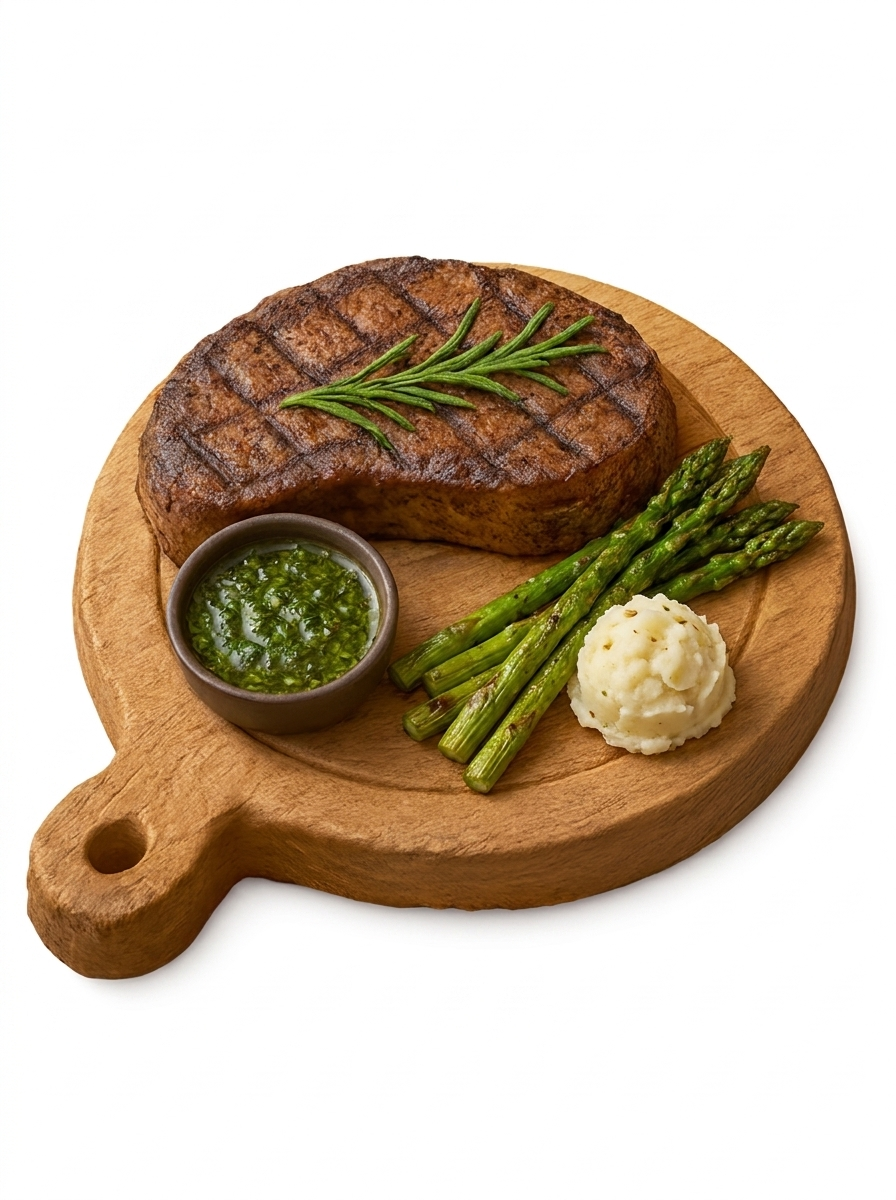 Steak dinner with fries